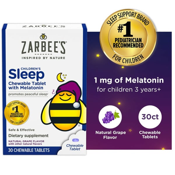 Stress & Sleep Aids Zarbee’s Kids Sleep with Melatonin Chewables - Grape hero