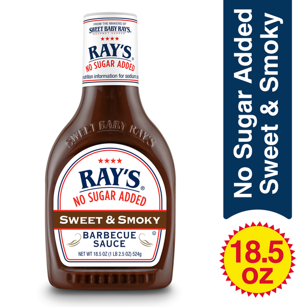 Condiments Sweet Baby Ray's No Sugar Added Hickory Barbecue Sauce hero