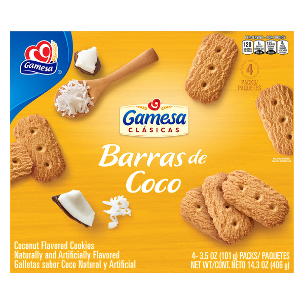 Packaged Cookies Gamesa Cookies Coconut Naturally And Artificially Flavored hero