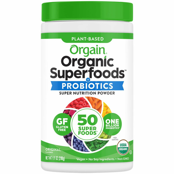 Other Superfoods & Green Foods Orgain Vegan Organic Greens & 50 Superfoods Powder- 1B Probiotics - Original hero