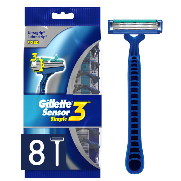 Shave Needs Gillette Sensor3 Men’s Disposable Razors hero