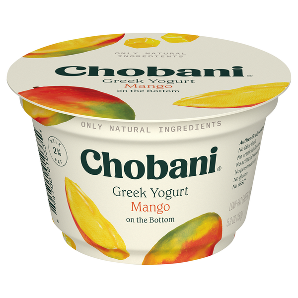 Yogurt Chobani Yogurt, Low-Fat, Greek, Mango hero