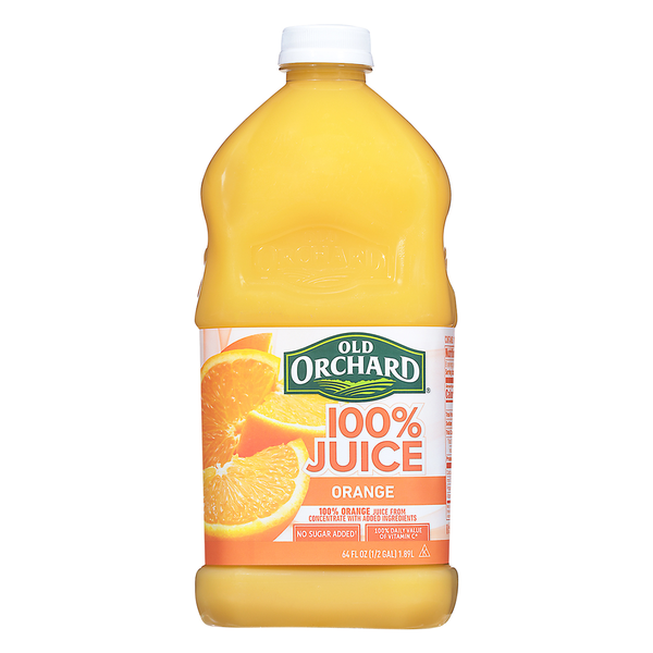 Juice & Nectars Old Orchard 100% Juice, Orange hero