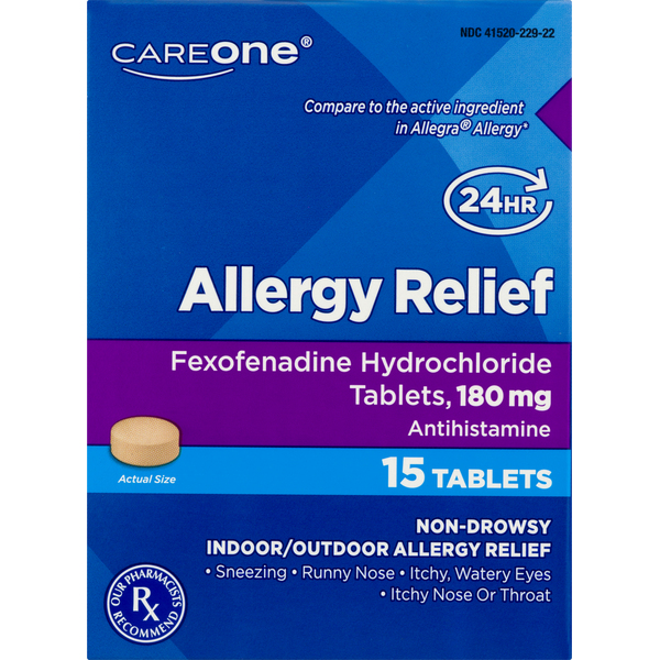 Cold, Flu & Allergy CareOne 24HR Allergy Relief 180 mg Tablets hero