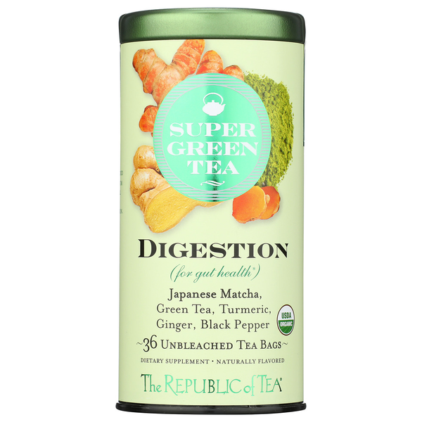 The Republic of Tea Organic Digestion Supergreen Tea hero