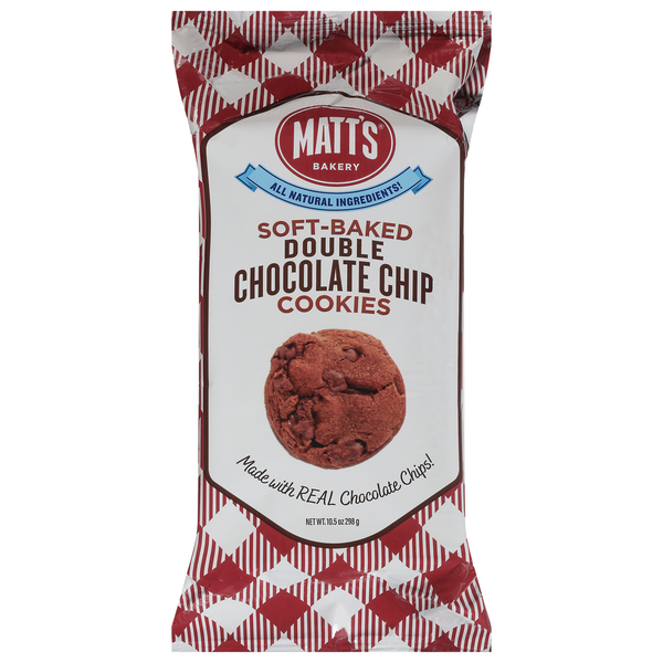 Packaged Cookies Matt's Bakery Cookies, Double Chocolate Chip, Soft-Baked hero