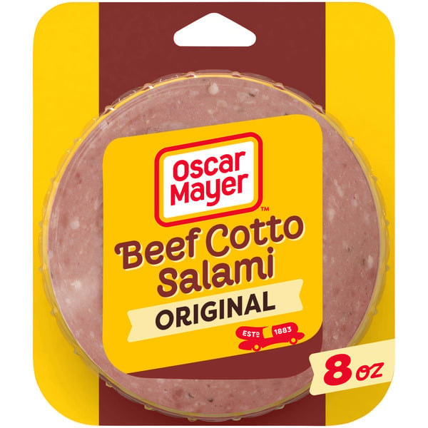 Lunch Meat-Prepackaged Oscar Mayer Beef Cotto Salami Sliced Deli Sandwich Lunch Meat hero