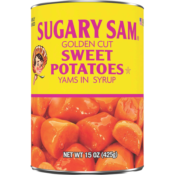 Canned & Jarred Vegetables Sugary Sam Golden Cut Sweet Potatoes Yams in Syrup hero