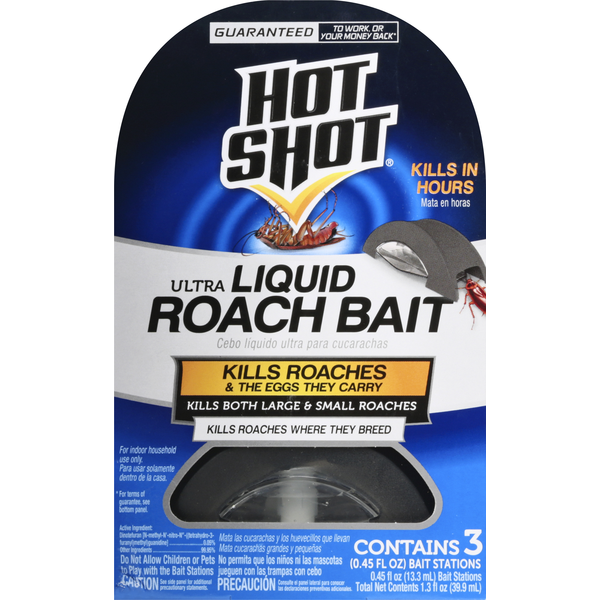 Pest Control Hot Shot Roach Bait, Liquid, Ultra hero