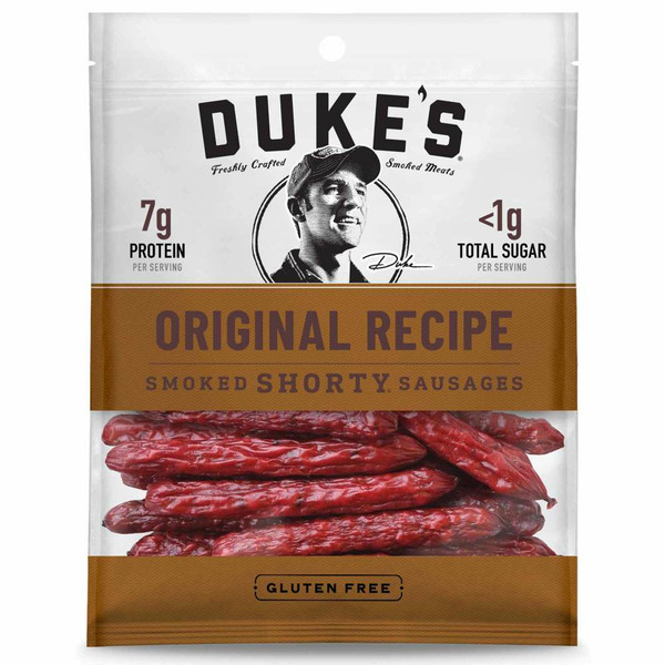 Hot Dogs, Bacon & Sausage Duke's Original Recipe Smoked Shorty Sausages hero