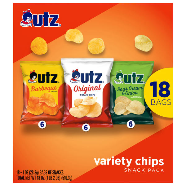 Chips & Pretzels Utz Variety Chips, Snack Pack hero