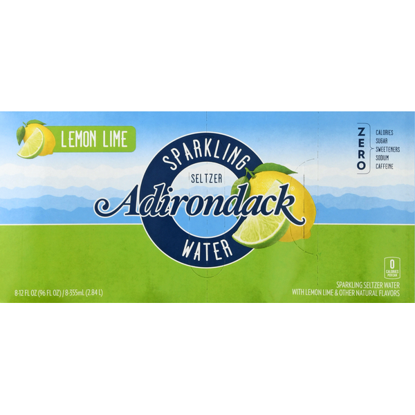 Water, Seltzer & Sparkling Water Adirondack Sparkling Water, Lemon Lime hero