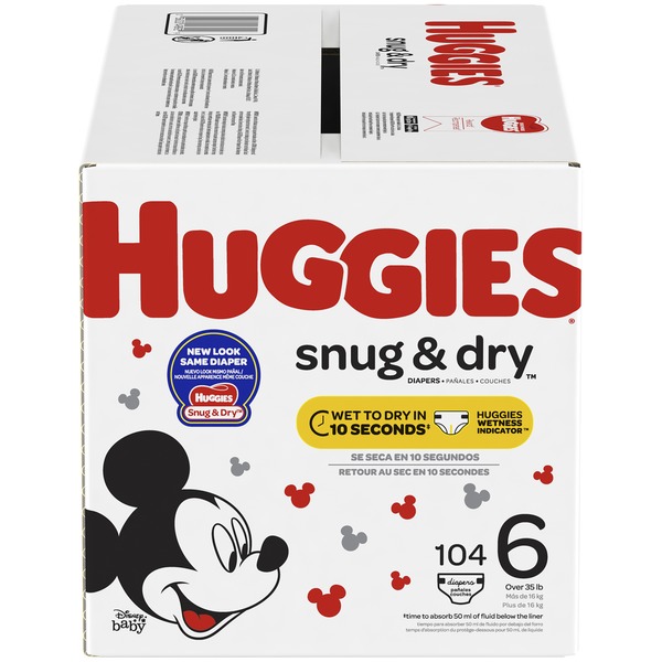 Diapers & Wipes Huggies Snug & Dry Diapers, Size 6, 104 Count hero