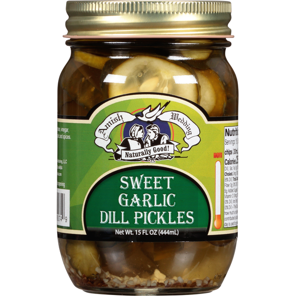 Pickled Goods & Olives Amish Wedding Pickles, Sweet Garlic Dill hero