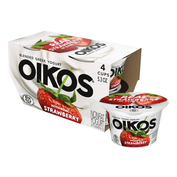 Yogurt Oikos Blended Strawberry Greek Nonfat Yogurt hero