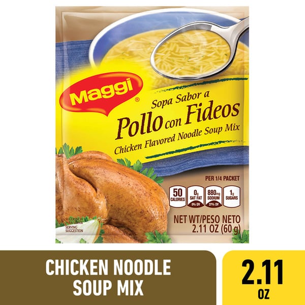 Mexican/Hispanic/Latino Foods Maggi Chicken Flavor Noodle Soup Mix hero