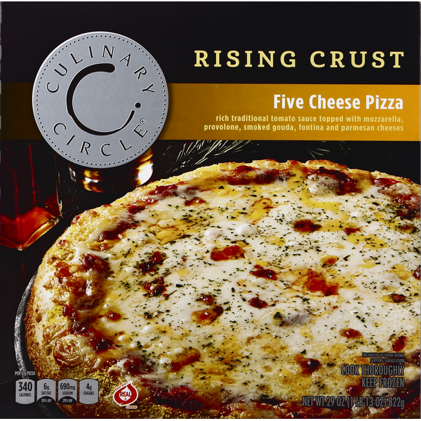 Frozen Pizza Culinary Circle Pizza, Rising Crust, Five Cheese hero