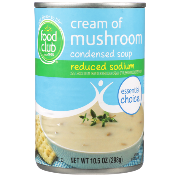 Soup, Broth & Bouillon Food Club Reduced Sodium Cream Of Mushroom Condensed Soup hero