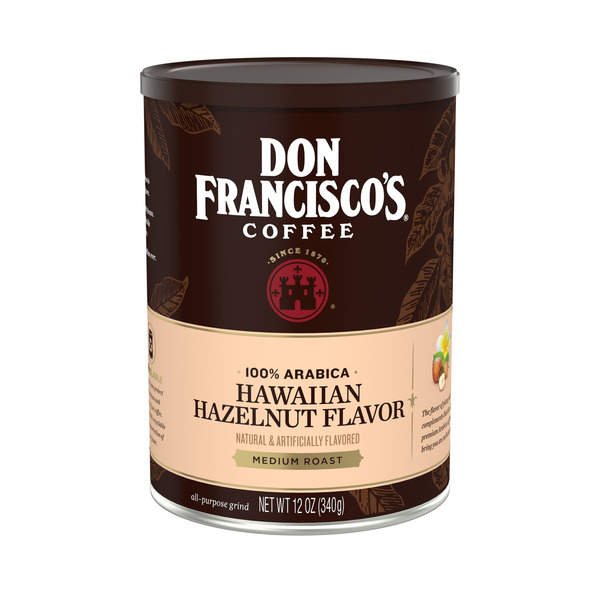 Coffee Don Francisco's Coffee Hawaiian Hazelnut Flavored Ground Coffee hero