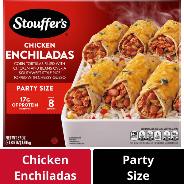 Frozen Meals Stouffer's Party Size Chicken Enchiladas Frozen Entrée hero