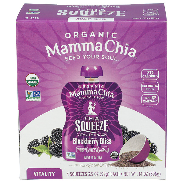 Nuts, Seeds & Dried Fruit Mamma Chia Blackberry Bliss Chia Squeeze hero