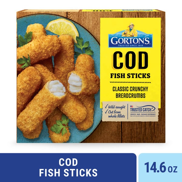 Frozen Meat & Seafood Gorton's Classic Crunchy Cod Fish Sticks hero