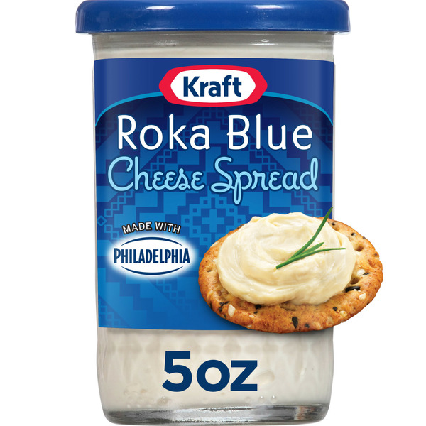 Packaged Cheese Kraft Roka Blue Cheese Spread with Philadelphia Cream Cheese hero