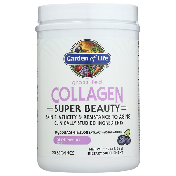 Dietary Supplements Garden of Life Collagen Super Beauty Powder, Blueberry Acai hero