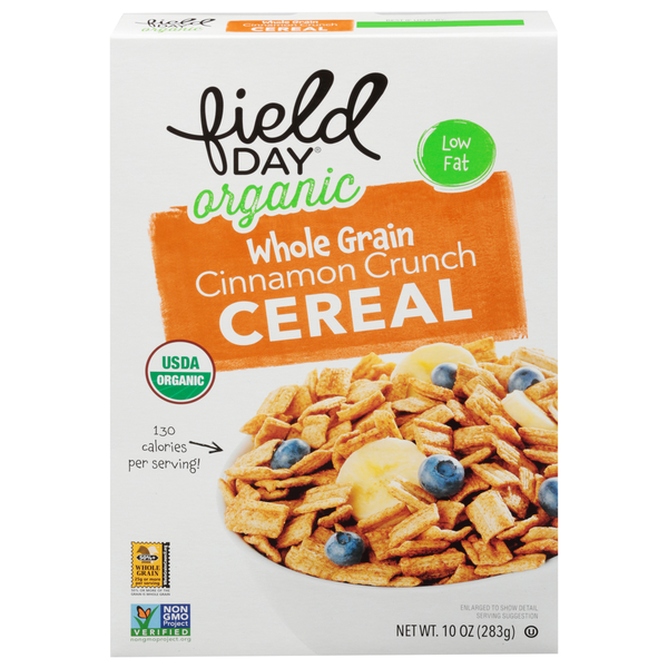 Cereal FIELD DAY Cereal, Organic, Whole Grain, Cinnamon Crunch hero