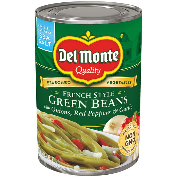 Canned & Jarred Vegetables Del Monte Green Beans, French Style, Seasoned Vegetables hero