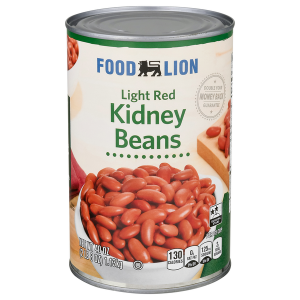 Canned Meals & Beans Food Lion Kidney Beans, Light Red hero