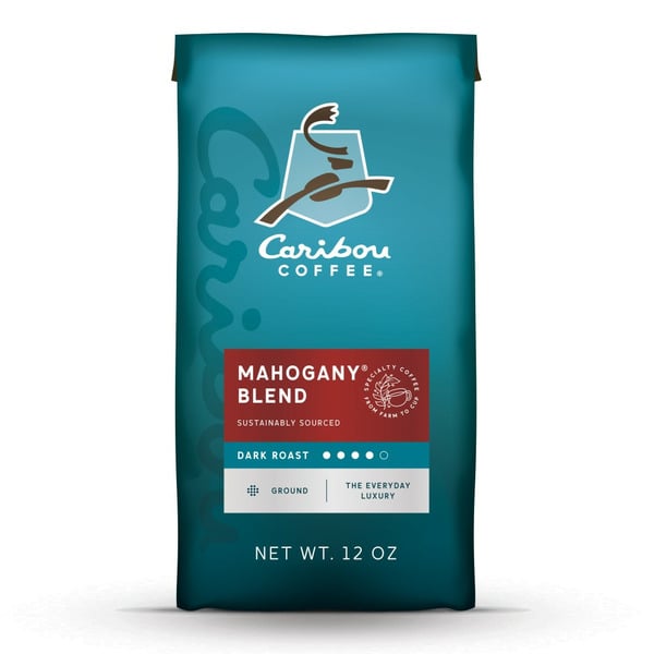 Coffee Caribou Coffee Mahogany, Dark Roast Ground Coffee, Bag hero