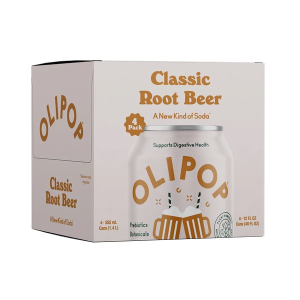 Soft Drinks OLIPOP Prebiotic Soda, Classic Root Beer, Shelf Stable hero