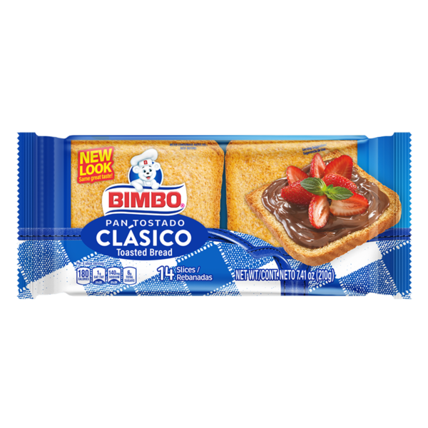 Latino Foods Bimbo  Pan Tostado, 14 count, White Toasted Bread hero