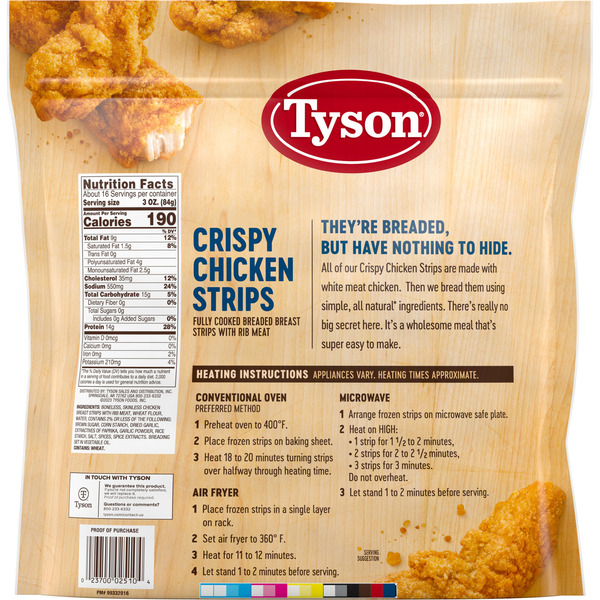 Tyson Crispy Chicken Strips, 48 oz