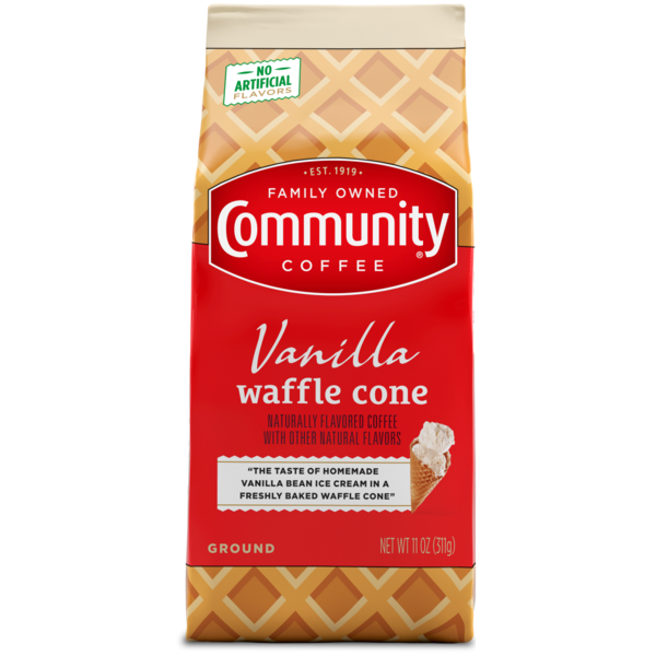 Breakfast Bakery Community Coffee Vanilla Waffle Cone Ground Coffee hero