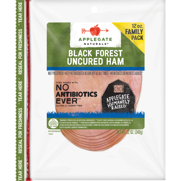 Applegate Naturals  Natural Black Forest Uncured Ham Sliced Family Pack hero