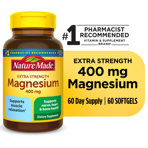 Vitamins & Supplements Nature Made Extra Strength Magnesium Oxide 400 mg Softgels hero