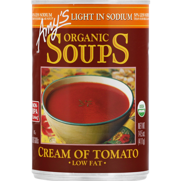 Soup, Broth & Bouillon Amy's Kitchen Light in Sodium Cream of Tomato Soup hero