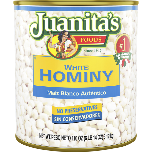 Canned & Jarred Vegetables Juanita's Foods Hominy, White hero