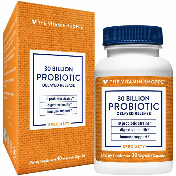 Probiotics The Vitamin Shoppe Probiotic - 30 Billion CFUs - Delayed Release (30 Vegetarian Capsules) hero