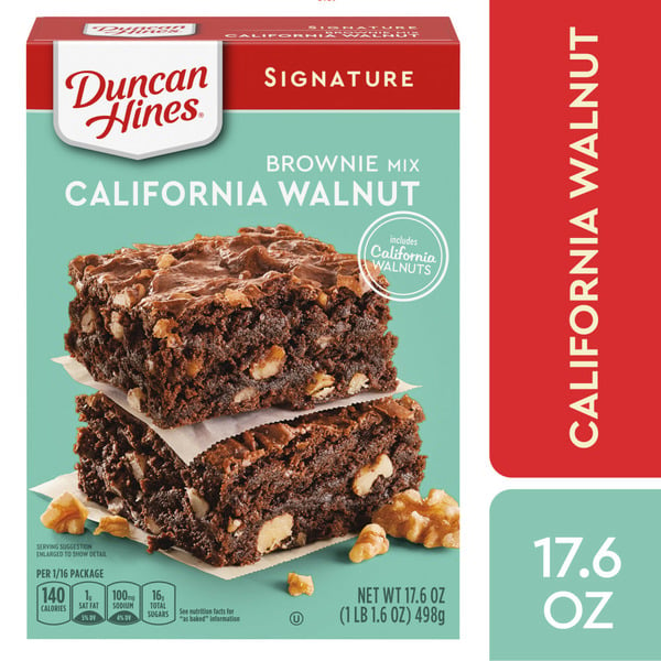 Doughs, Gelatins & Bake Mixes Duncan Hines California Walnut Brownie Mix, Baking Mix hero