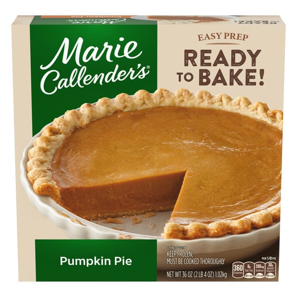 Holiday Items Marie Callender's Pumpkin Pie Frozen Dessert hero