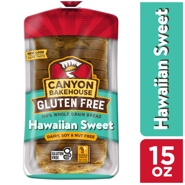 Bread Canyon Bakehouse Hawaiian Sweet Gluten Free Bread, Whole Grain Sandwich Bread, Fresh, 15 oz Loaf hero