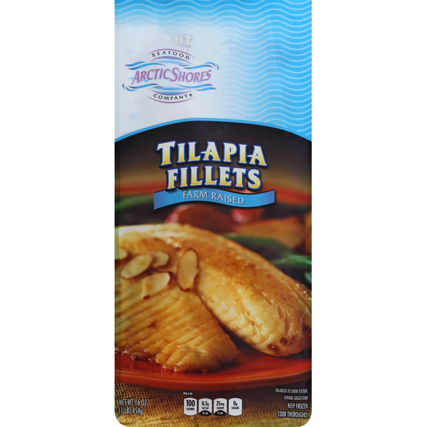 Packaged Seafood Arctic Shores Tilapia, Farm Raised, Fillets hero