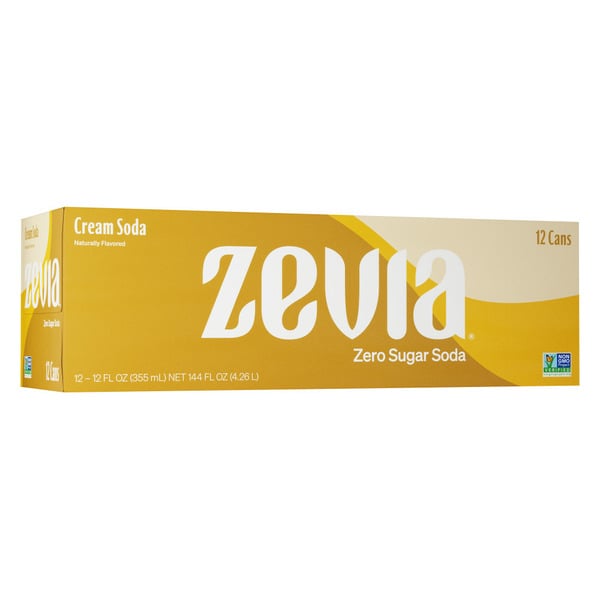 Soft Drinks Zevia Zero Sugar Cream Soda hero