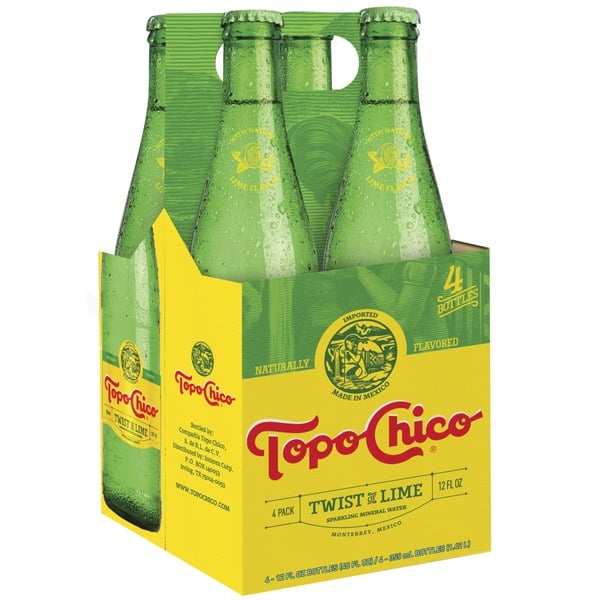 Water, Mixers & Sparkling Water Topo Chico Sparkling Mineral Water Twist Of Lime Glass Bottles hero