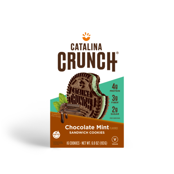 Cookies & Cakes Catalina Crunch Chocolate Mint, Keto Sandwich Cookies hero