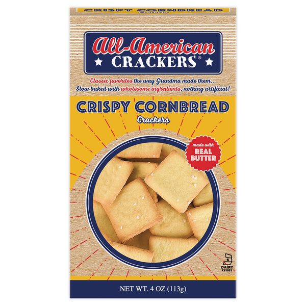 Crackers All-American Crispy Cornbread Snack Crackers hero