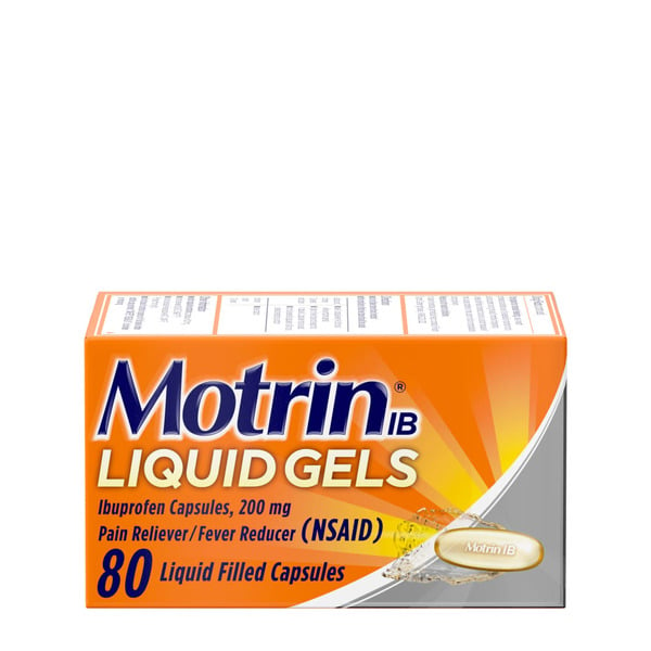 Muscles, Joints & Pain Relief MOTRIN IB Liquid Gels, IBuprofen 200 Mg, Pain & Fever Relief hero